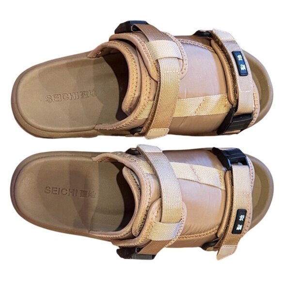 SEICHI Mens Tan Slide Sandals Size 9 New In Box main image 8